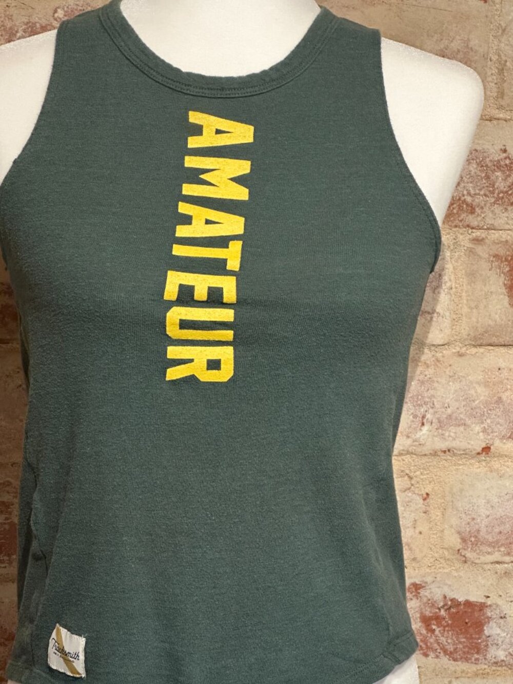 Tracksmith Grayboy Amateur Dark Green Tank Top: Size XS